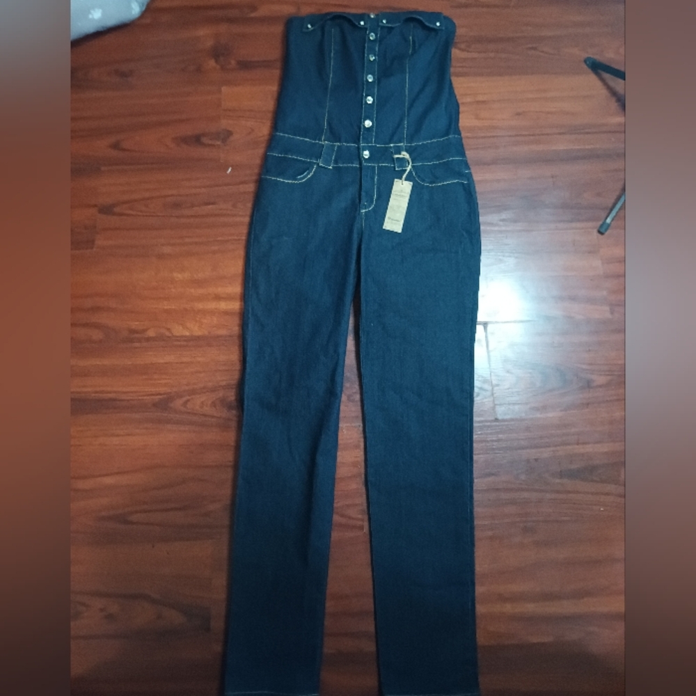 Denim catsuit Sz 15 NWT